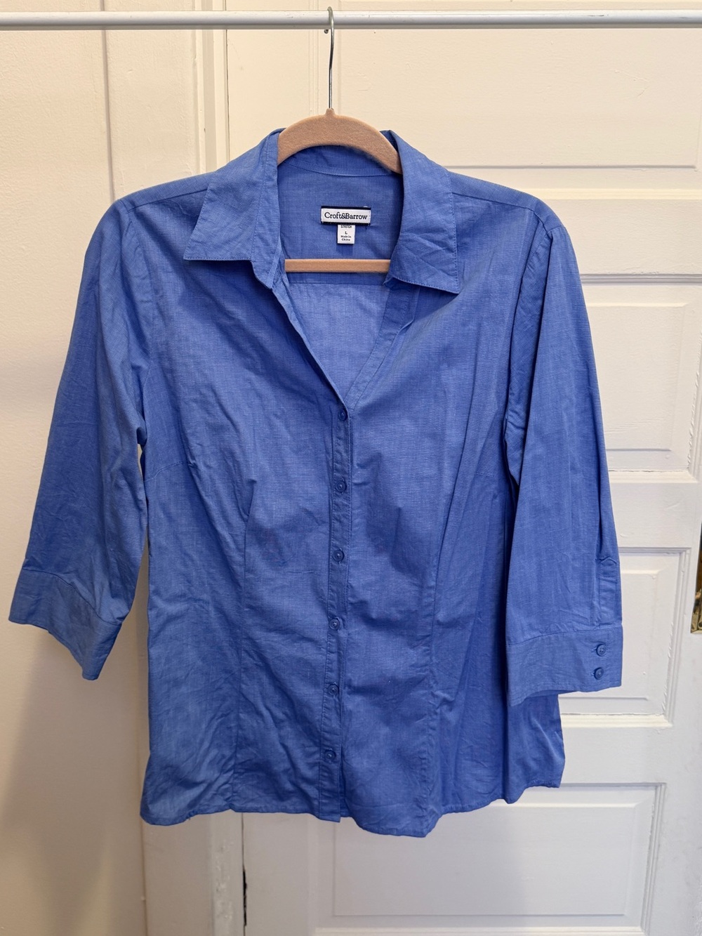 croft & barrow Periwinkle Button-Front Blouse